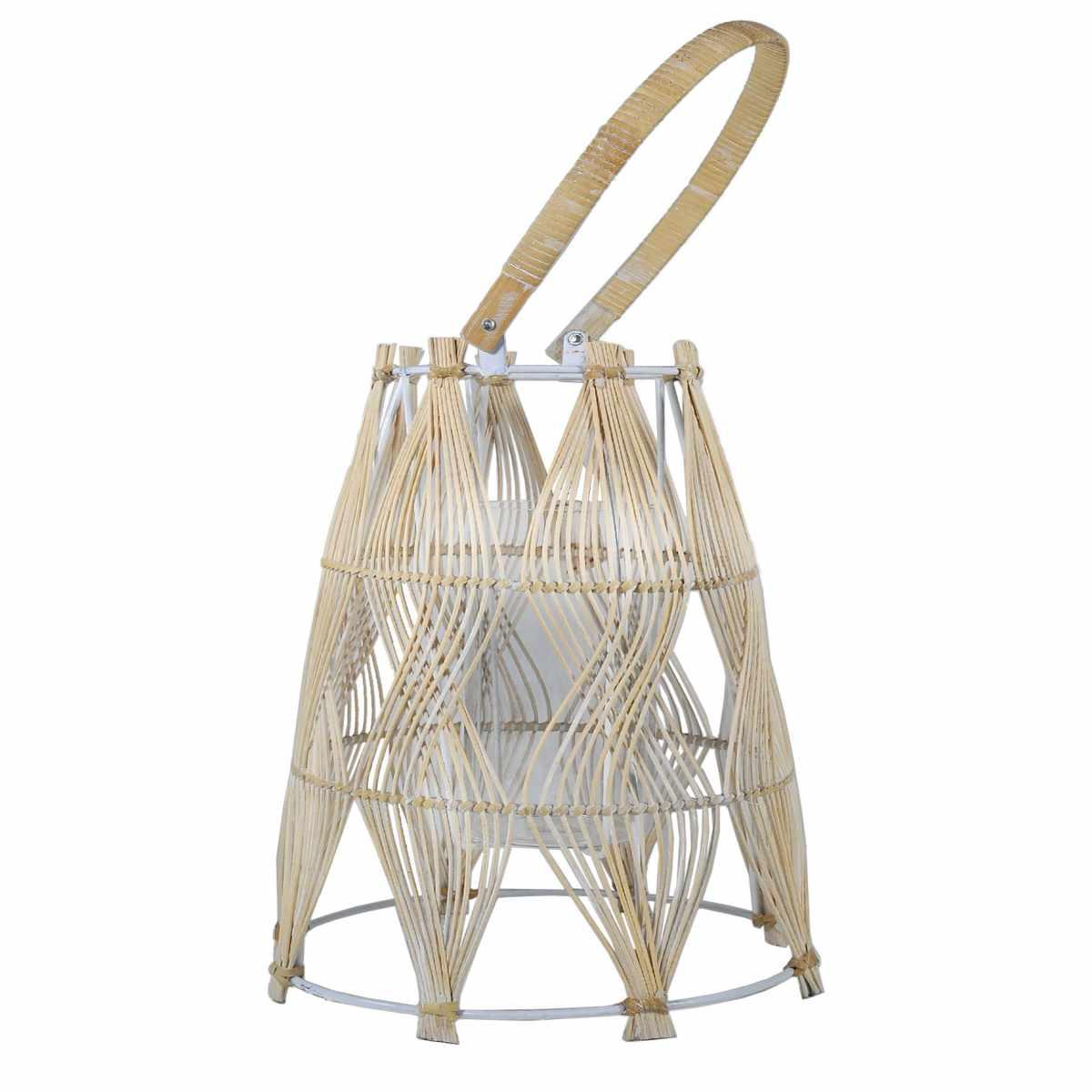 Lanterna cm.28x42 Vimini Beige |Vacchetti