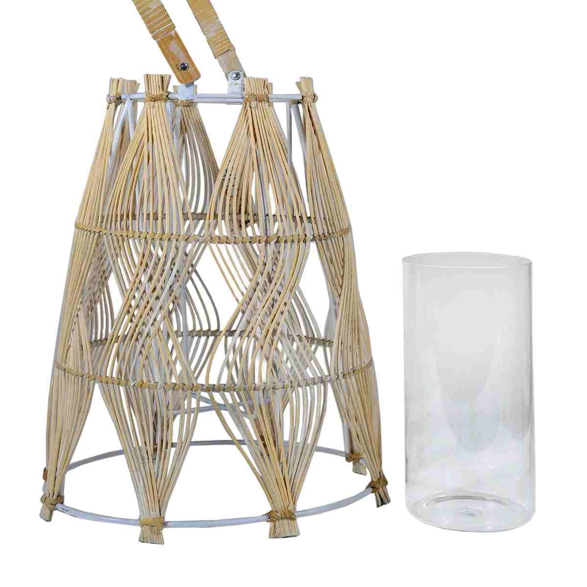 Lanterna cm.28x42 Vimini Beige |Vacchetti