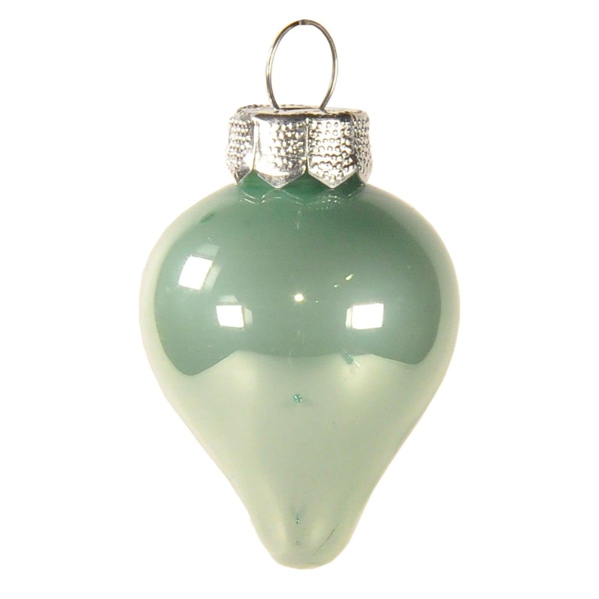 Pallina Natale Vetro cm.4 Goccia Azzurro pz.10