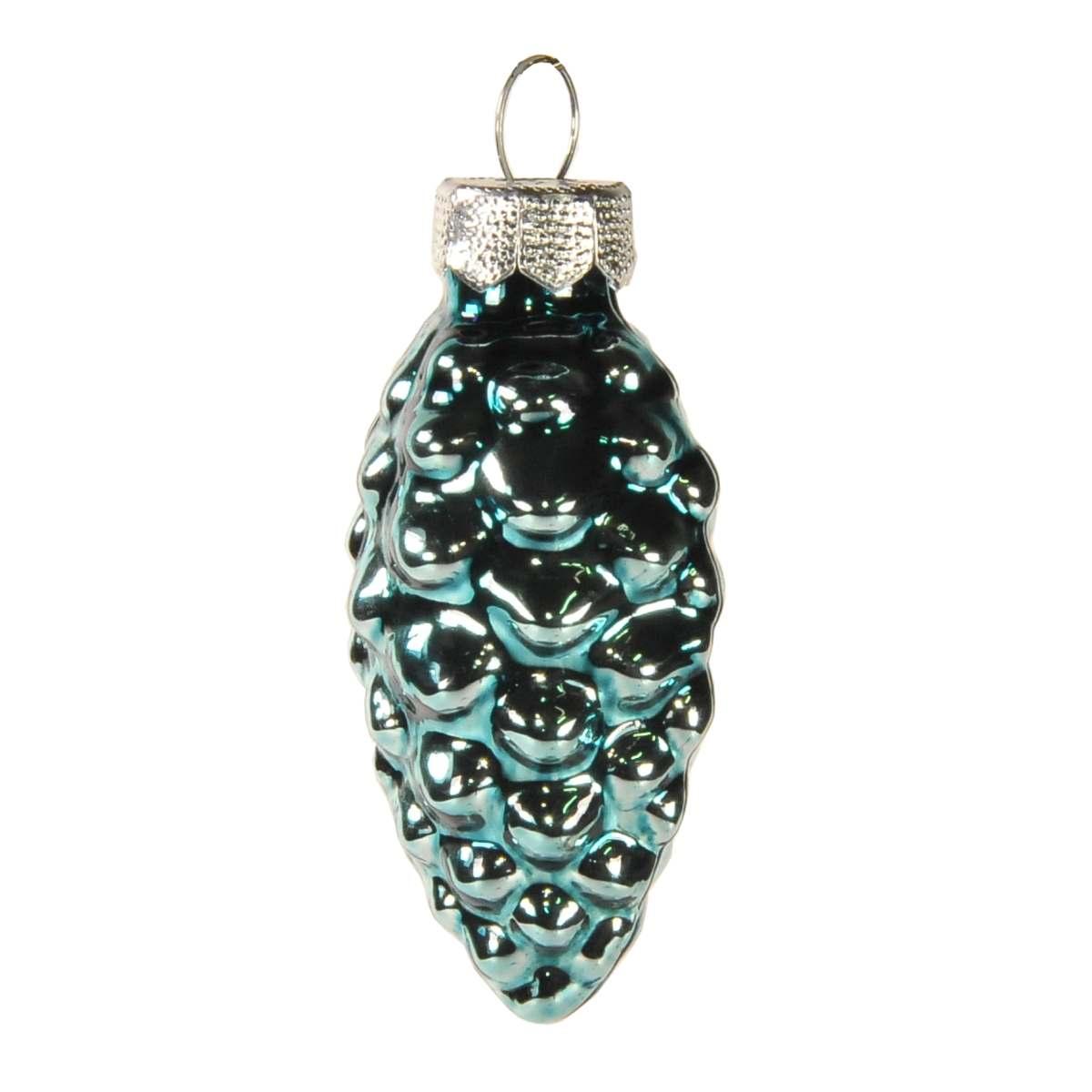 Pallina Natale Vetro cm.5 Pigna Azzurro pz.8