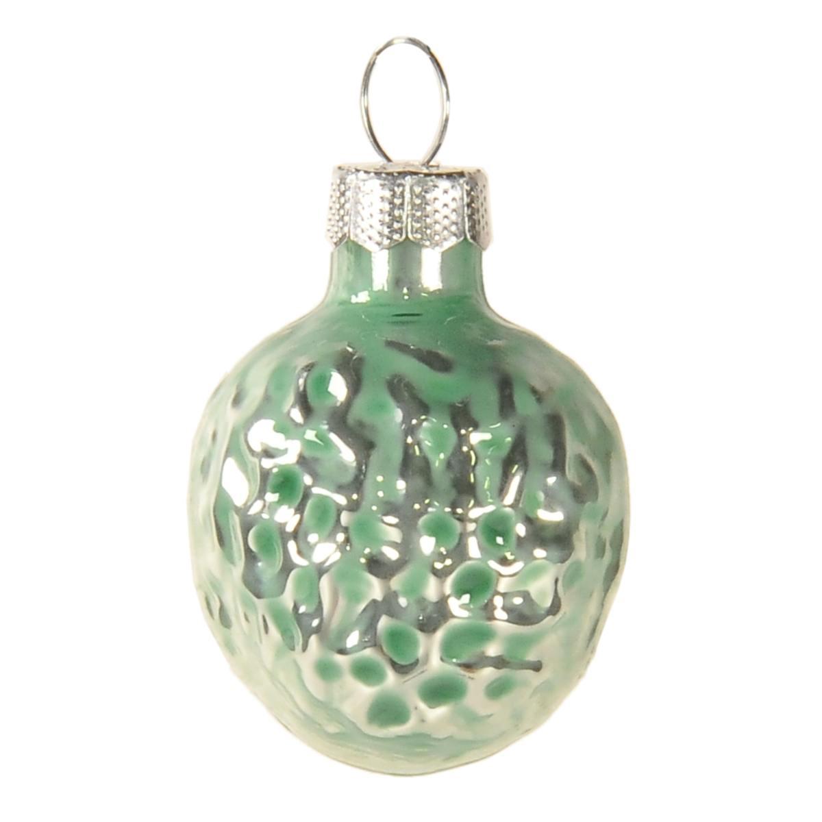 Pallina Natale Vetro cm.3 Noce Azzurro pz.10