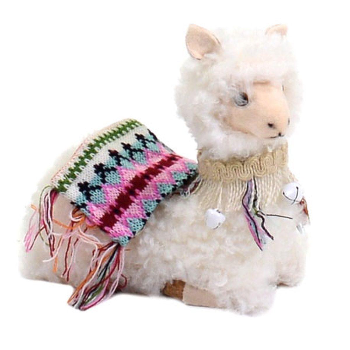 Lama Bianco con Campanelle cm.16x9x18 | Vacchetti