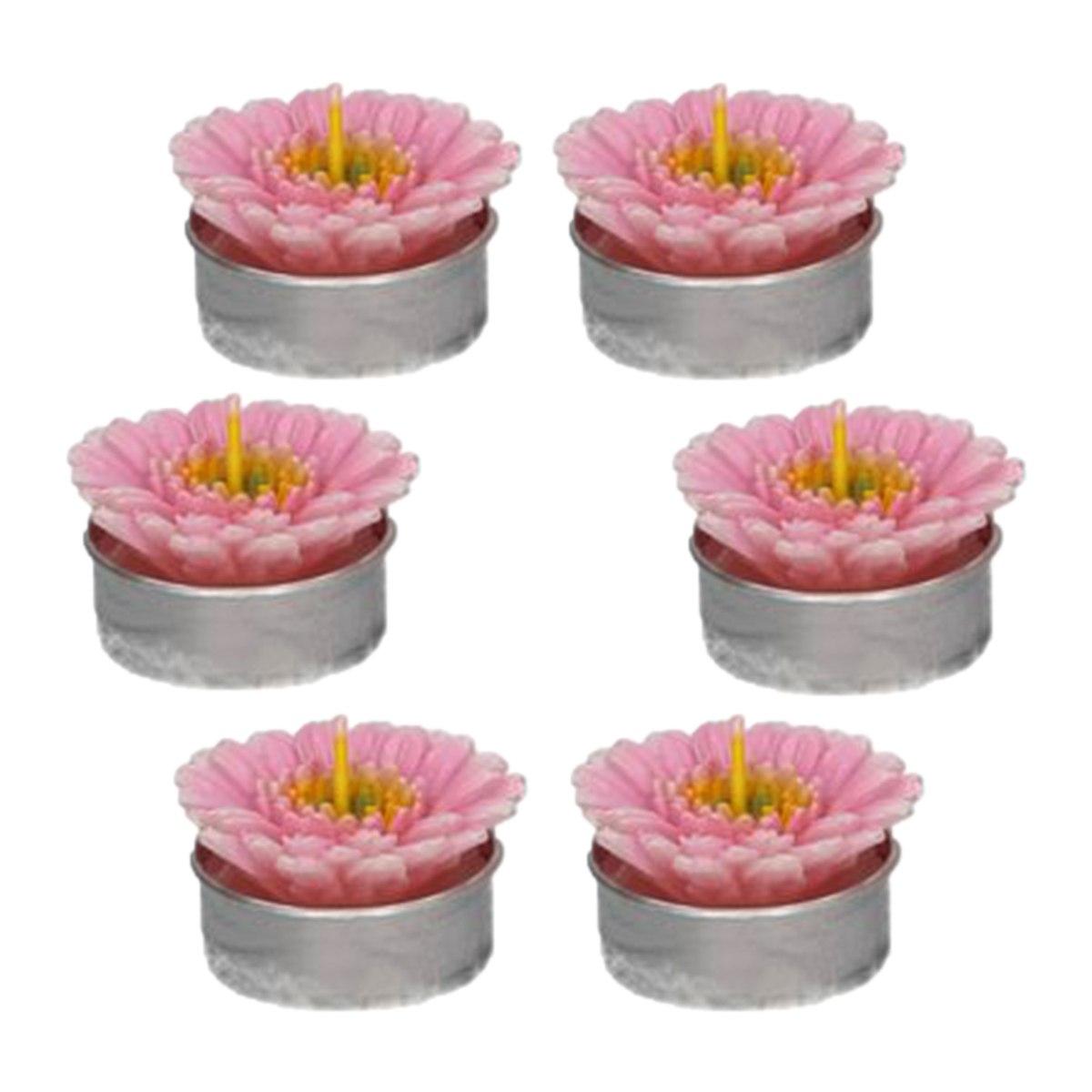 Candela Gerbera Rosa cm.4 pz.6 | Vacchetti