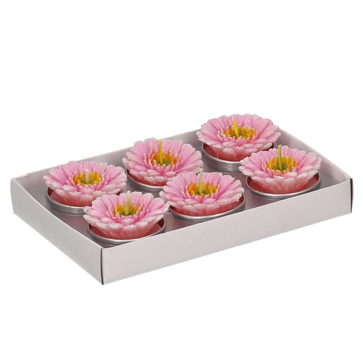 Candela Gerbera Rosa cm.4 pz.6 | Vacchetti