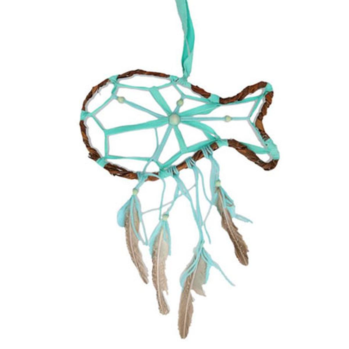 Acchiappasogni Pesce Rattan Verde | Vacchetti