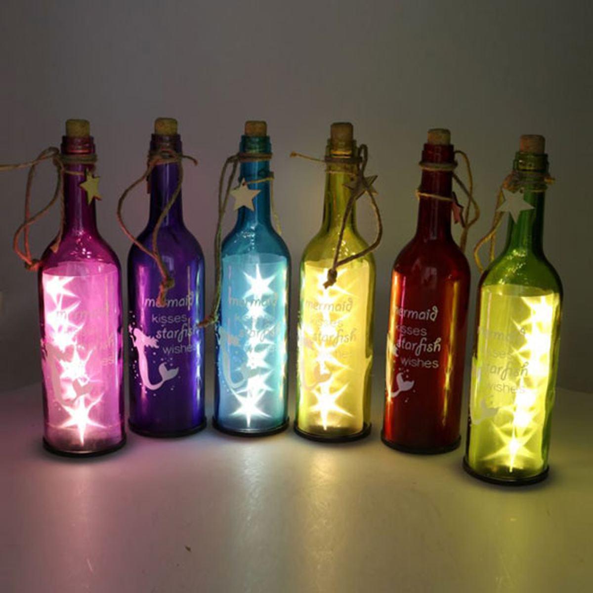 Bottiglia Vetro Giallo con Led cm.30 | Vacchetti