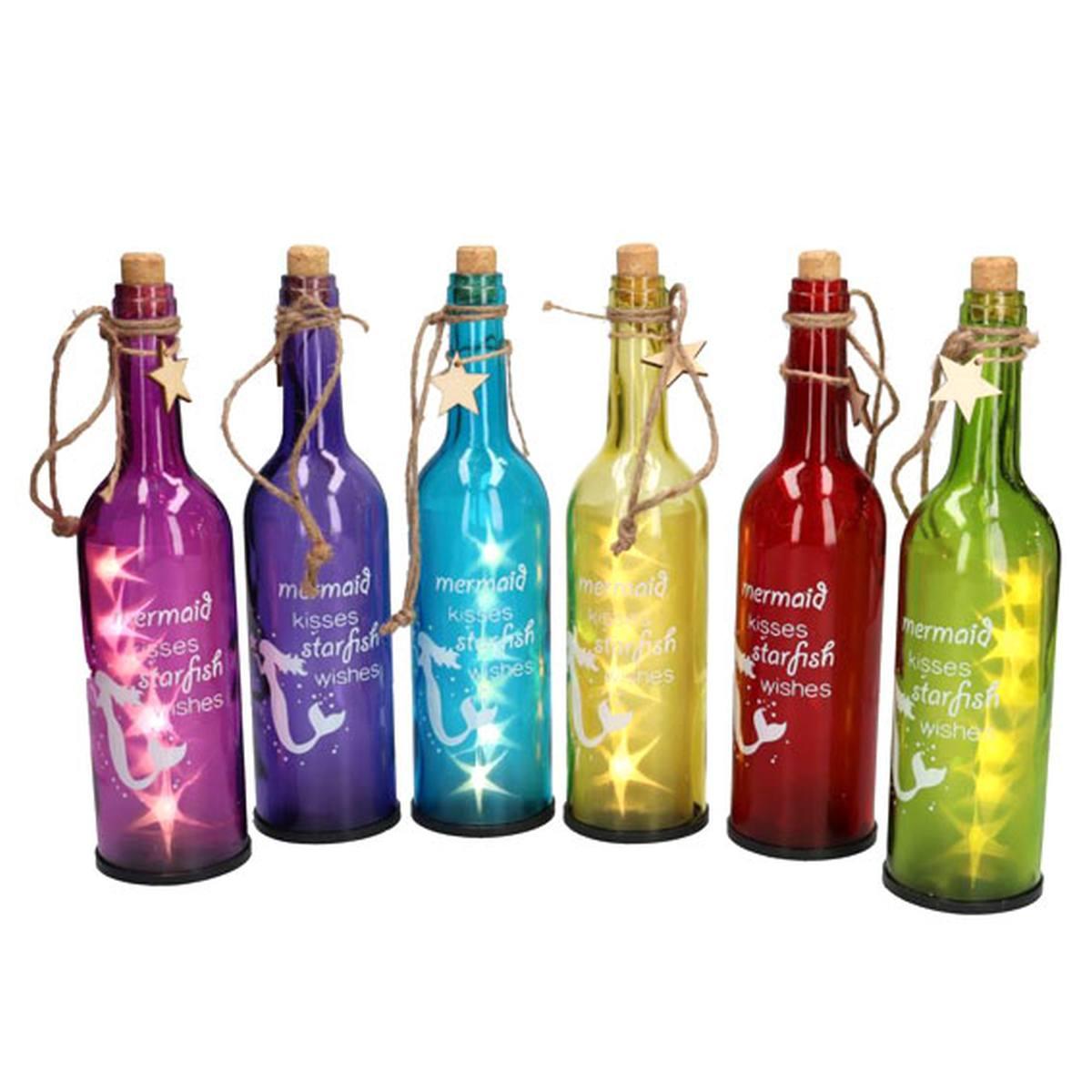 Bottiglia Vetro Azzurro con Led cm.30 | Vacchetti