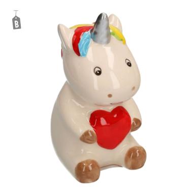 Salvadanaio Unicorno Ceramica cm.15 | Vacchetti