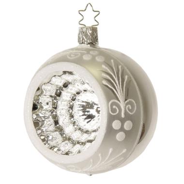 Pallina Natale Vetro Collezione cm.8 Argento |Inge's Glass