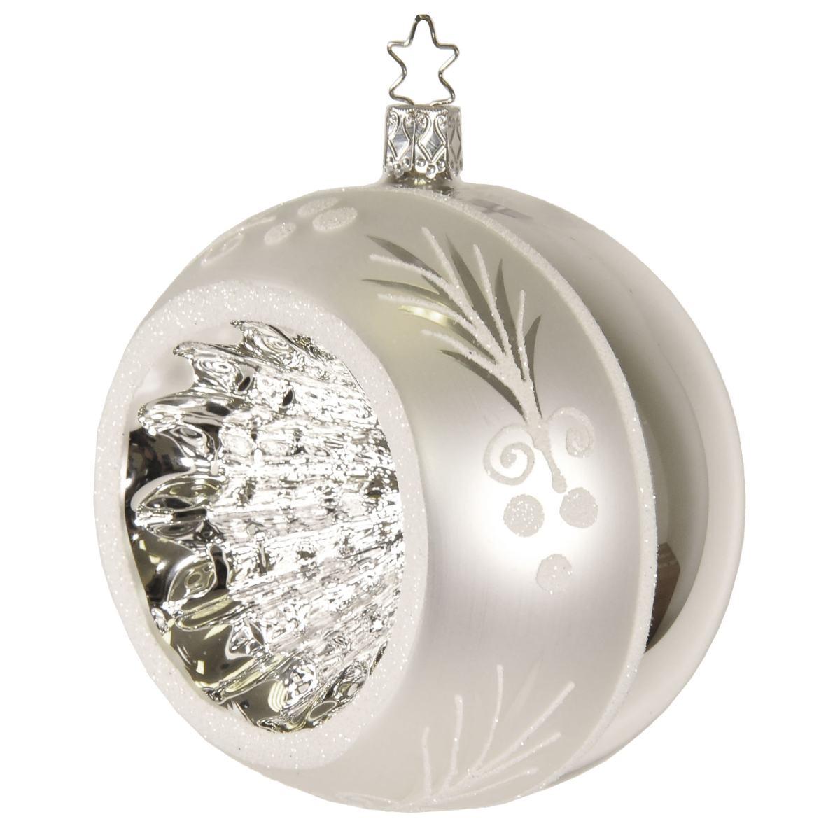 Pallina Natale Vetro Collezione cm.10 Argento |Inge's Glass