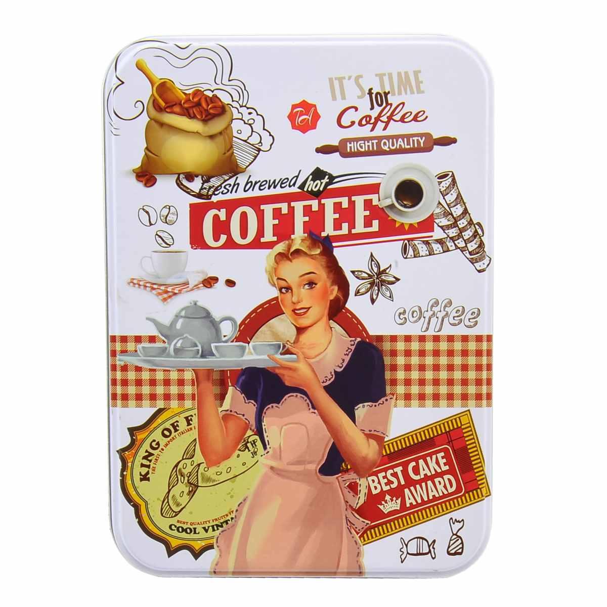 Scatola Metallo Vintage Coffe cm.12x8x4 | Vacchetti