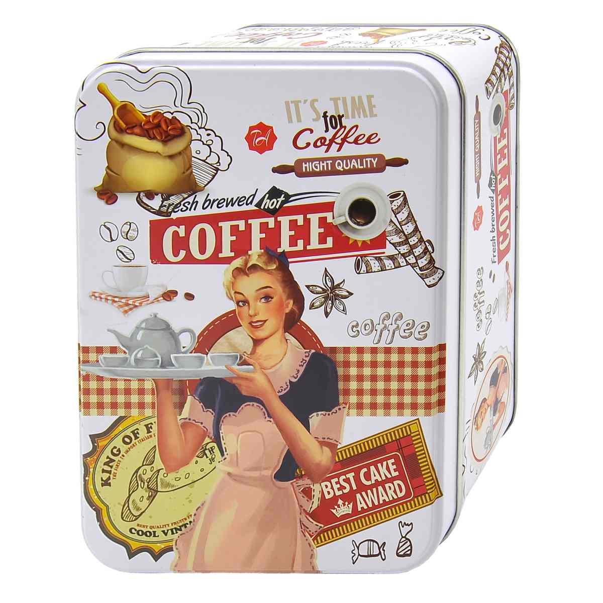 Scatola Metallo Vintage Coffe cm.12x8x4 | Vacchetti