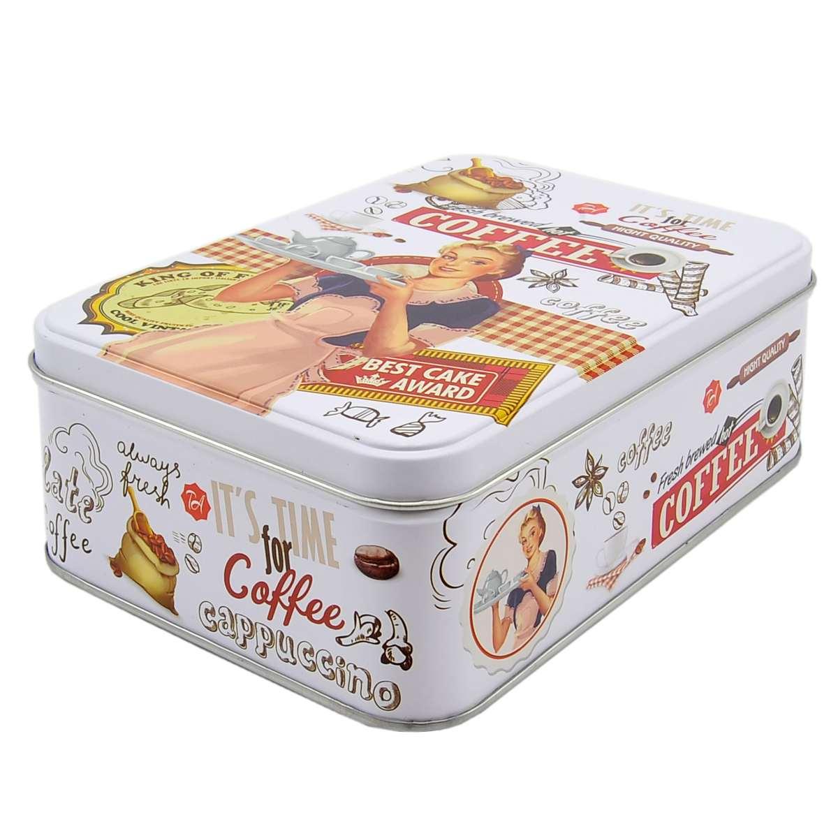 Scatola Metallo Vintage Coffe cm.12x8x4 | Vacchetti