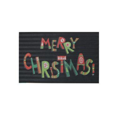 Zerbino PVC Merry Christmas Grigio cm.45x70 |Vacchetti