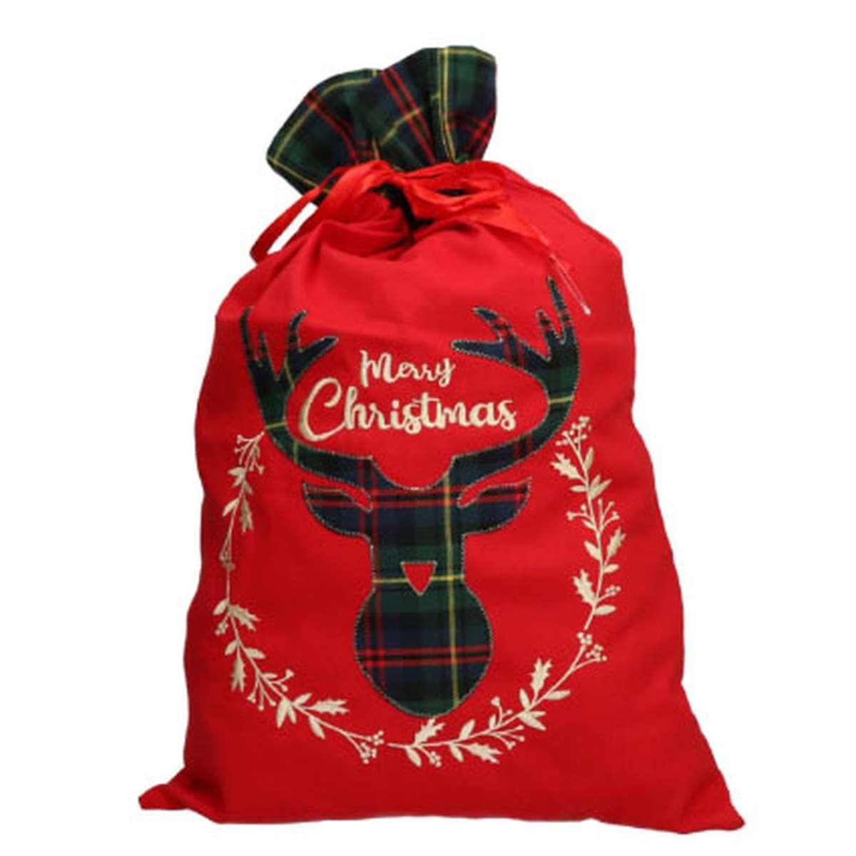 Sacco Natalizio Rosso con Scritte cm.45x70 |Vacchetti