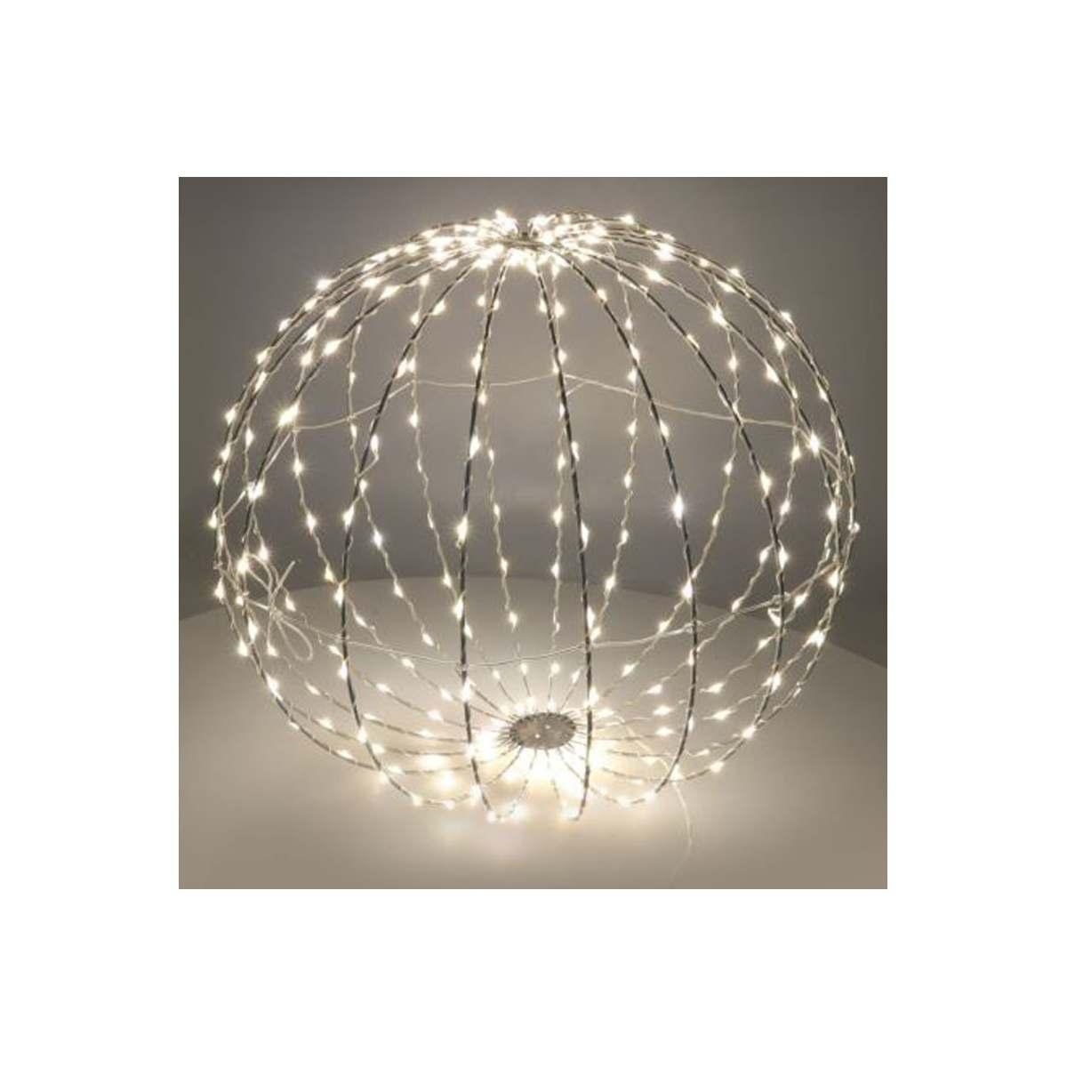 Pallina Natale Metallo cm.42 Luci LED Bianco Caldo |Vacchetti
