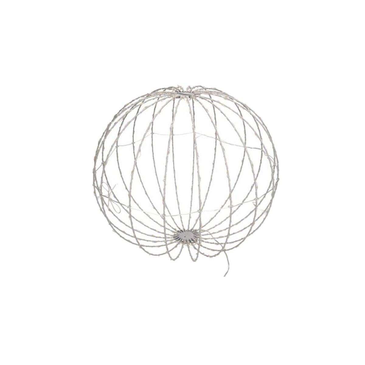 Pallina Natale Metallo cm.42 Luci LED Bianco Caldo |Vacchetti