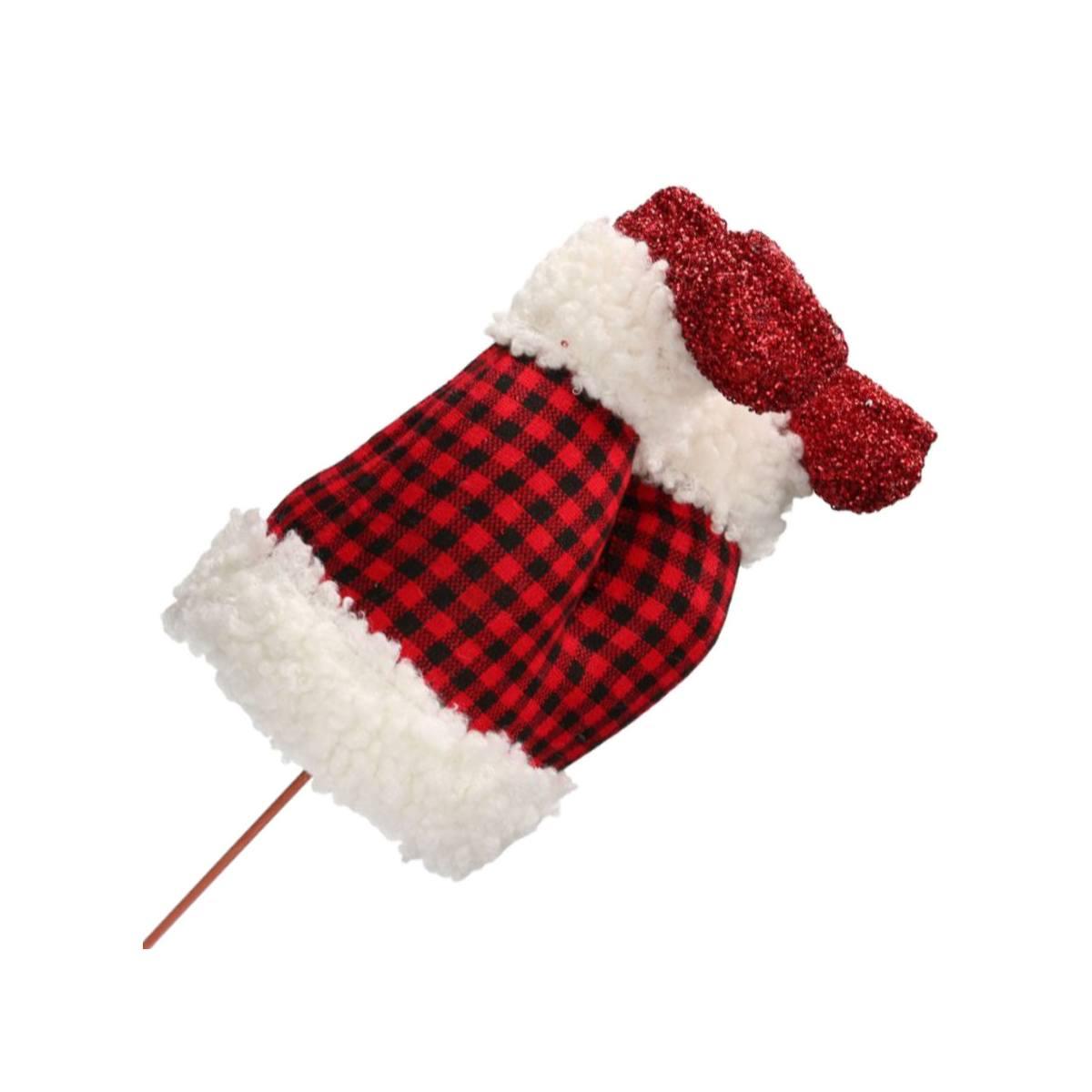 Decorazione Natalizia Babbo Gambe con Pelliccia cm.70 |Vacchetti