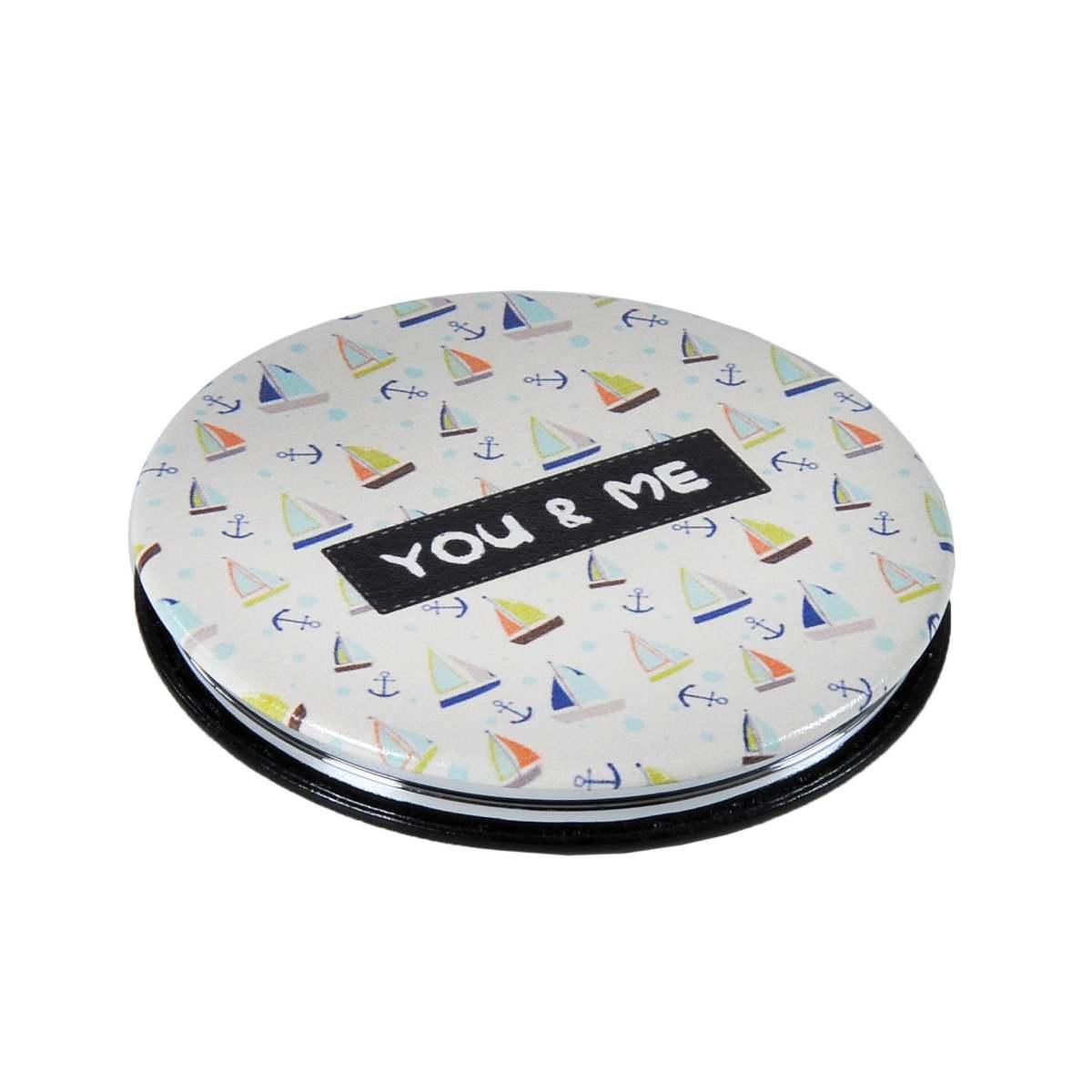 Specchio Borsetta Rosa con Vele cm.7 | Vacchetti