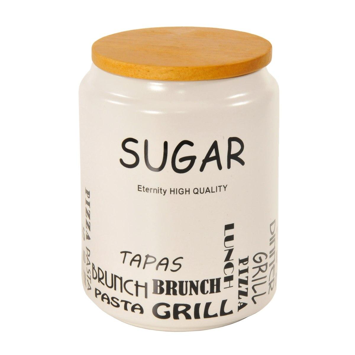 Barattolo Ceramica Sugar Bianco cm.10xh15 | Vacchetti