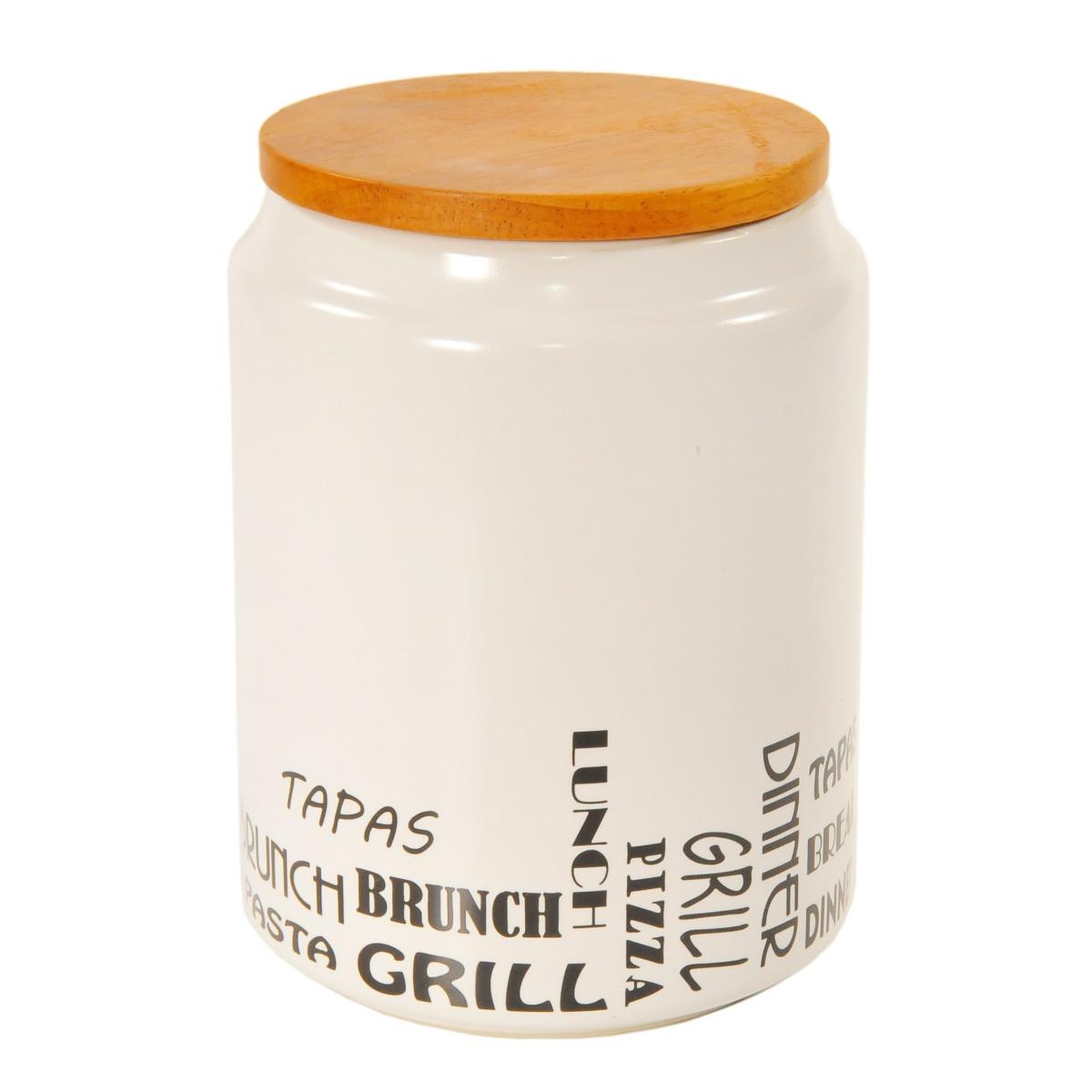 Barattolo Ceramica Tea Bianco cm.Ø10xh15 | Vacchetti