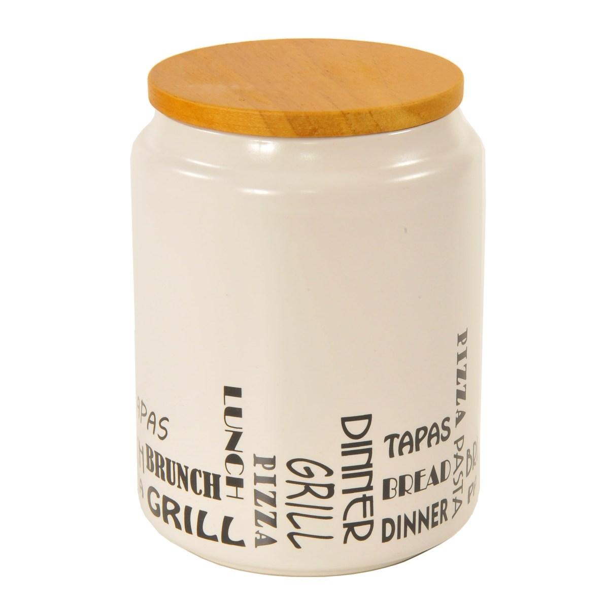 Barattolo Ceramica Coffe Bianco cm.10xh15 | Vacchetti