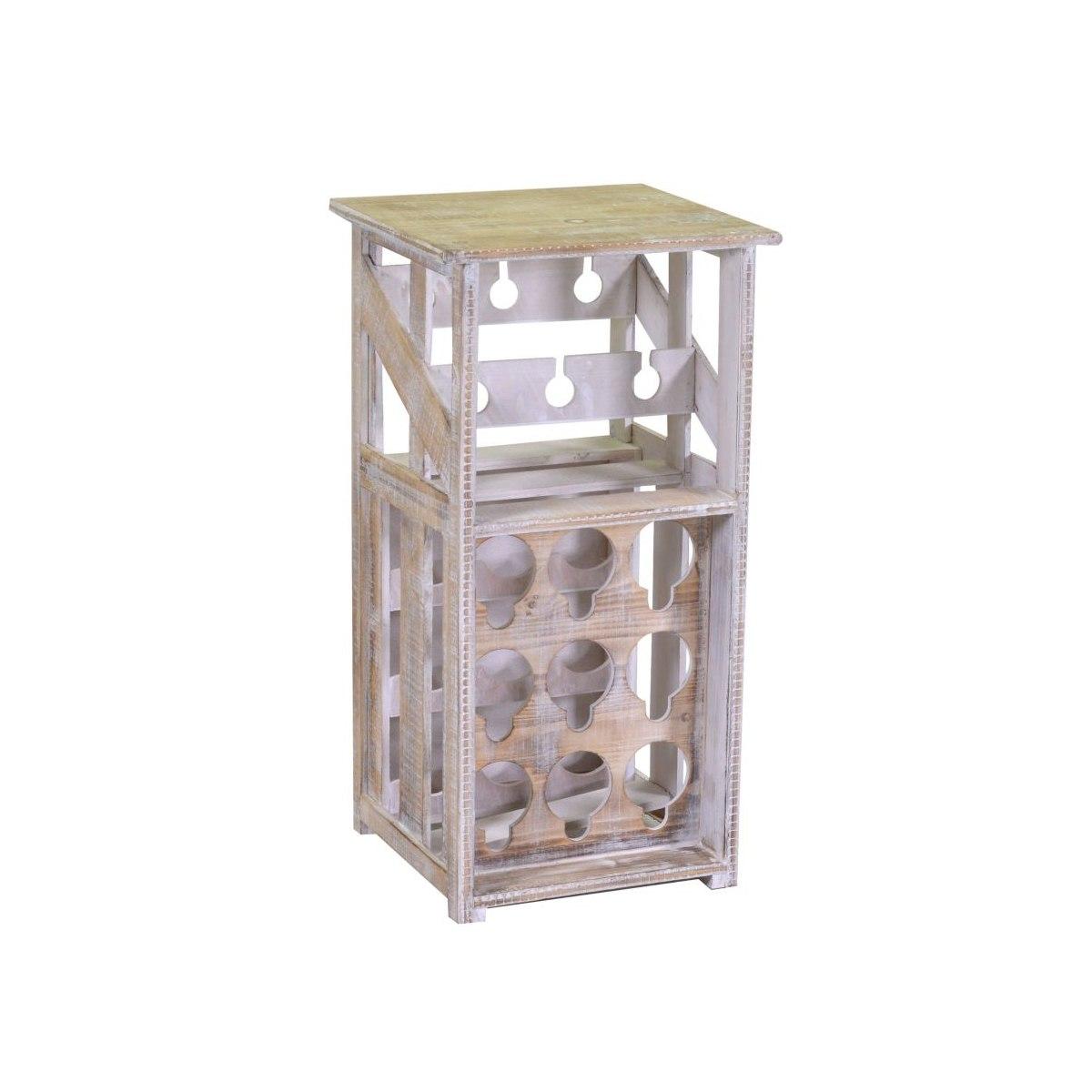 Portabottiglie Legno Cantinetta cm.37x34x71 9p | Vacchetti