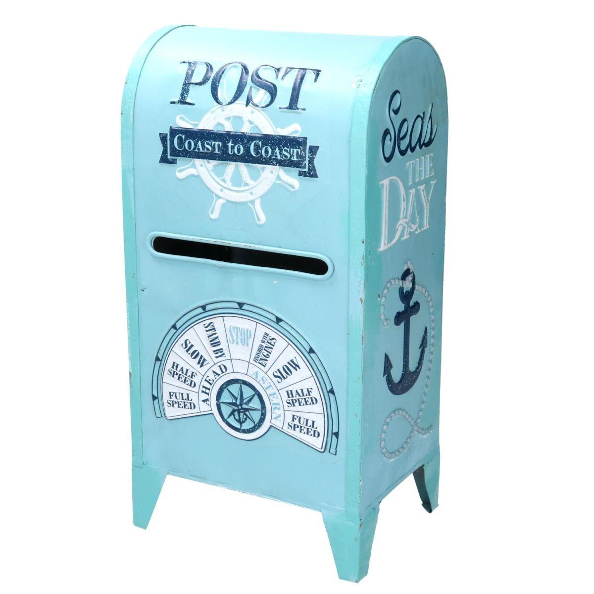 Cassetta Posta Metallo Mare Azzurro cm.18x13,5h35,5 | Vacchetti