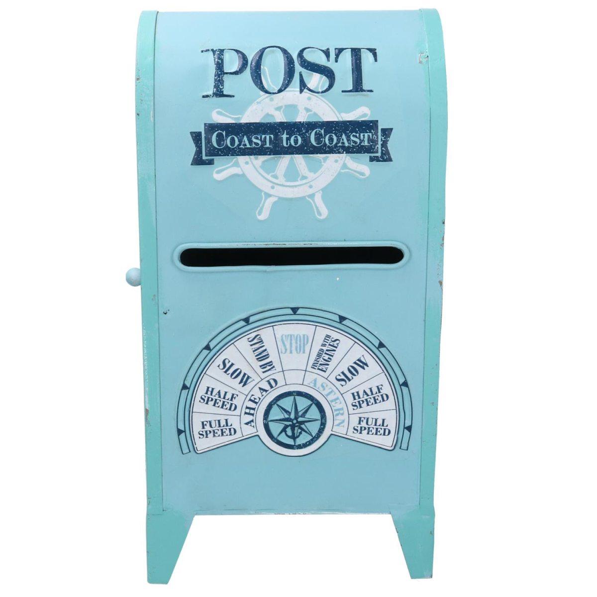 Cassetta Posta Metallo Mare Azzurro cm.18x13,5h35,5 | Vacchetti