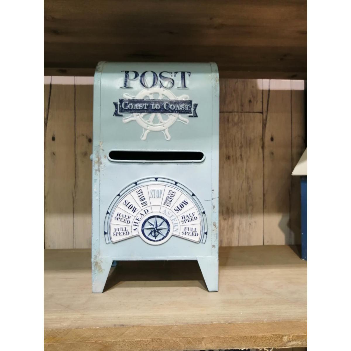 Cassetta Posta Metallo Mare Azzurro cm.18x13,5h35,5 | Vacchetti