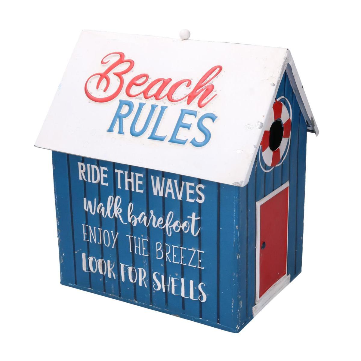 Casetta Metallo Mare Blu Rettangolare cm.24,5x18,5h28,5 | Vacchetti