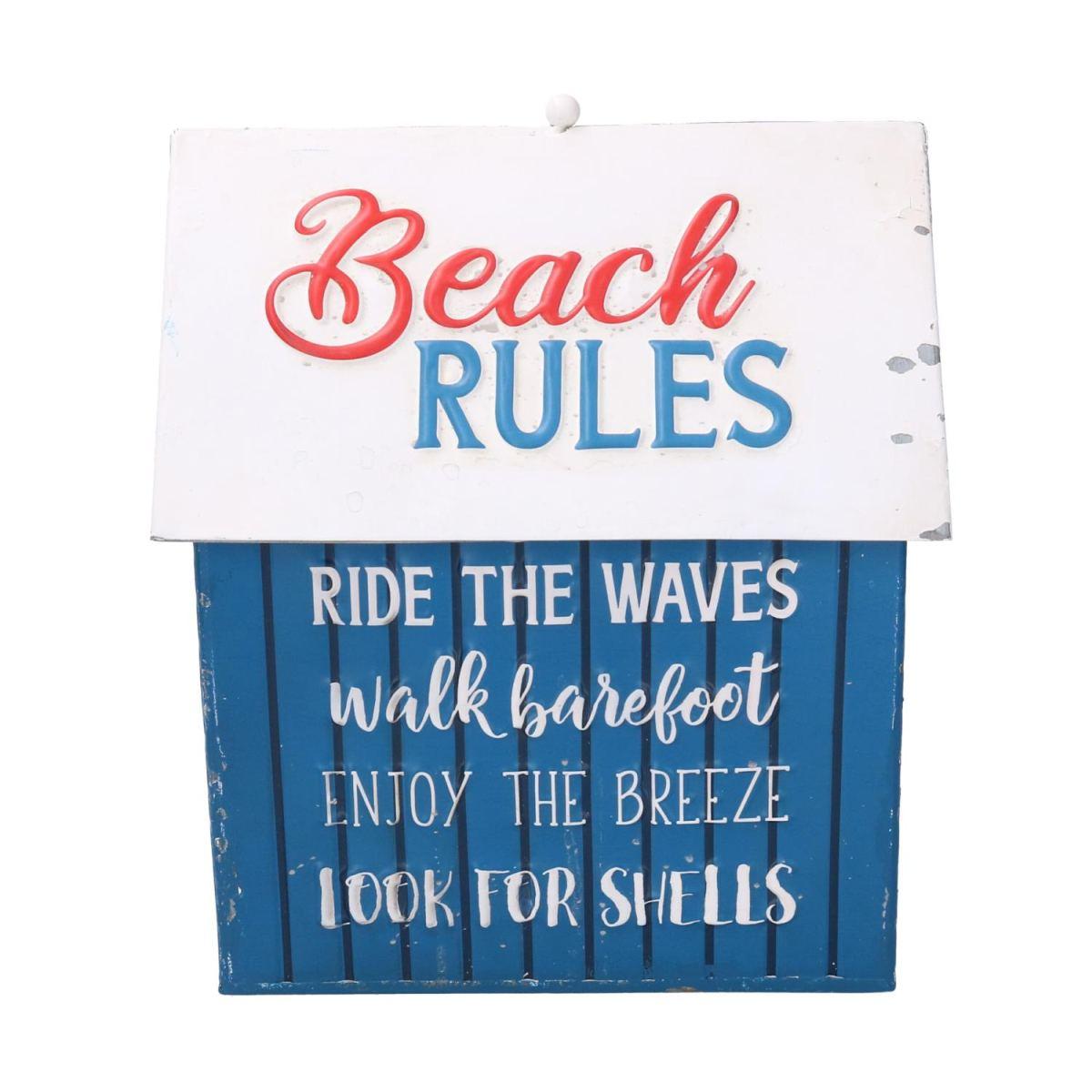 Casetta Metallo Mare Blu Rettangolare cm.24,5x18,5h28,5 | Vacchetti