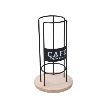 Porta Cialde Legno Metallo Caff cm.15x26 | Vacchetti