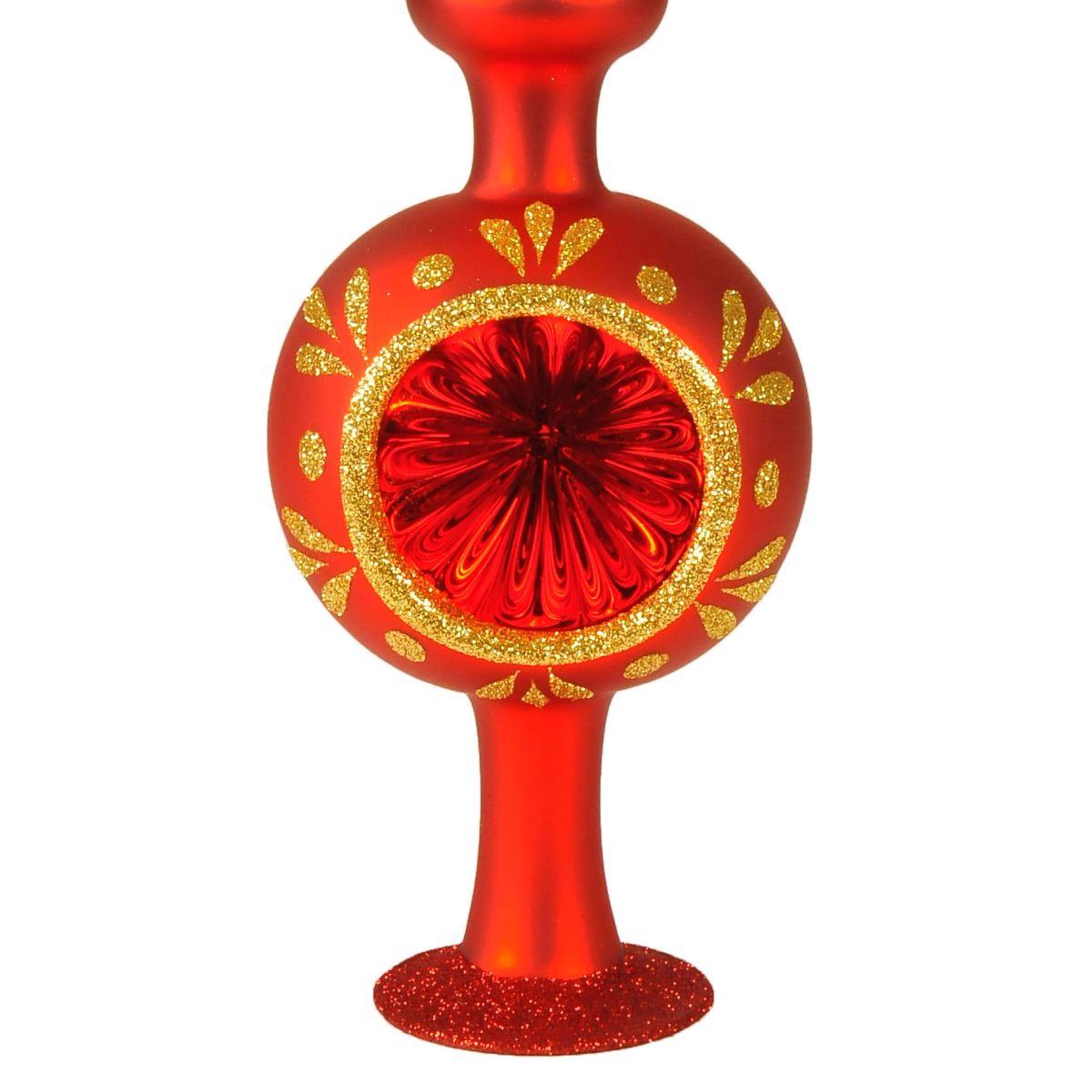 Puntale Albero Natale Vetro Collection cm.33 Rosso |Inge's Glass