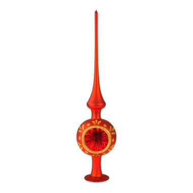 Puntale Albero Natale Vetro Collection cm.33 Rosso |Inge's Glass