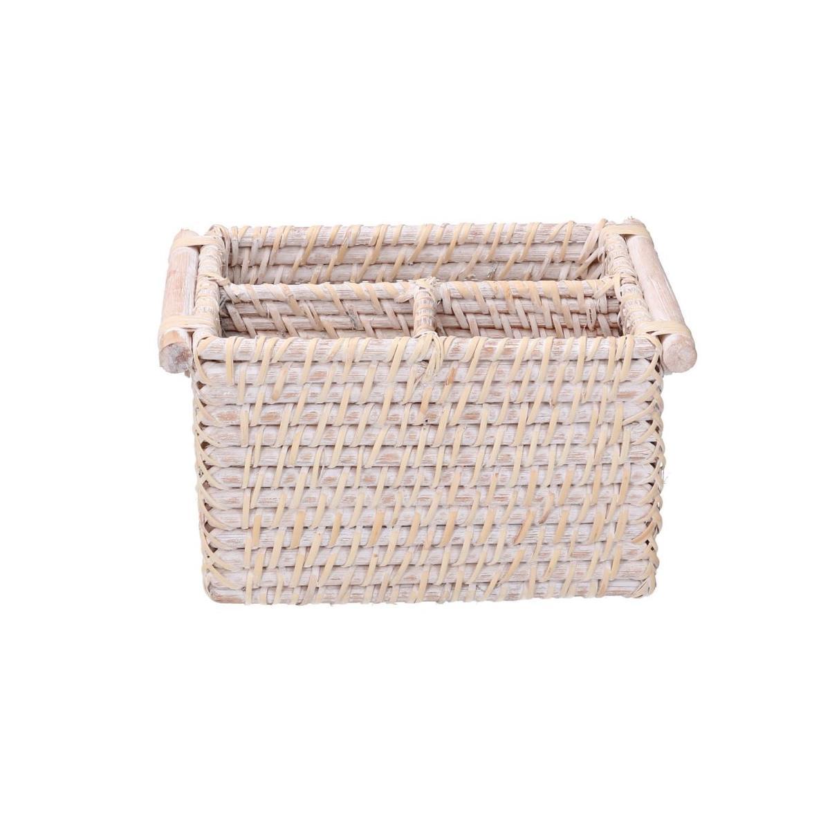 Portaoggetti Rattan Algarve 3 Scomparti | Vacchetti