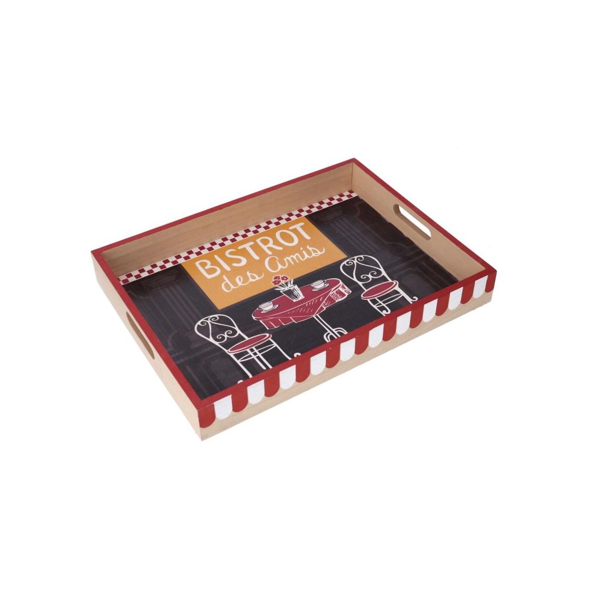 Vassoio Legno Rettangolare Bistrot cm.40x30x4,8 | Vacchetti