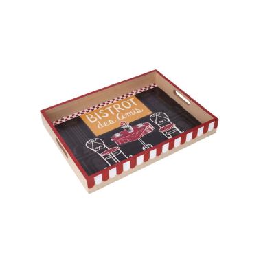 Vassoio Legno Rettangolare Bistrot cm.40x30x4,8 | Vacchetti