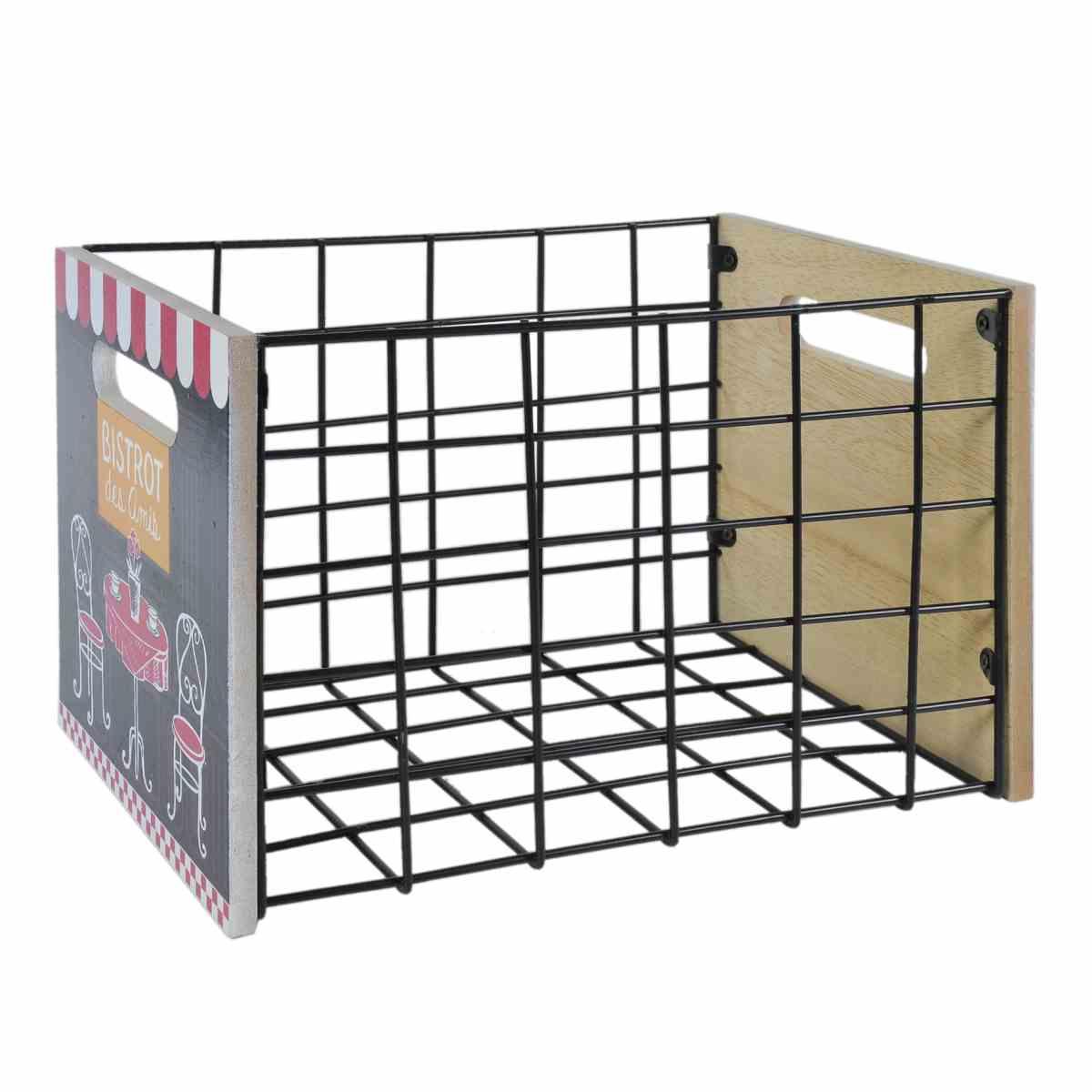 Cassetta Legno Metallo Bistrot cm.26x17x17 | Vacchetti