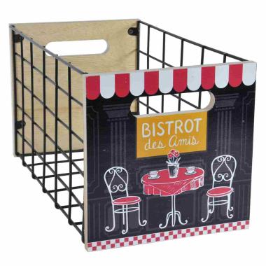 Cassetta Legno Metallo Bistrot cm.26x17x17 | Vacchetti