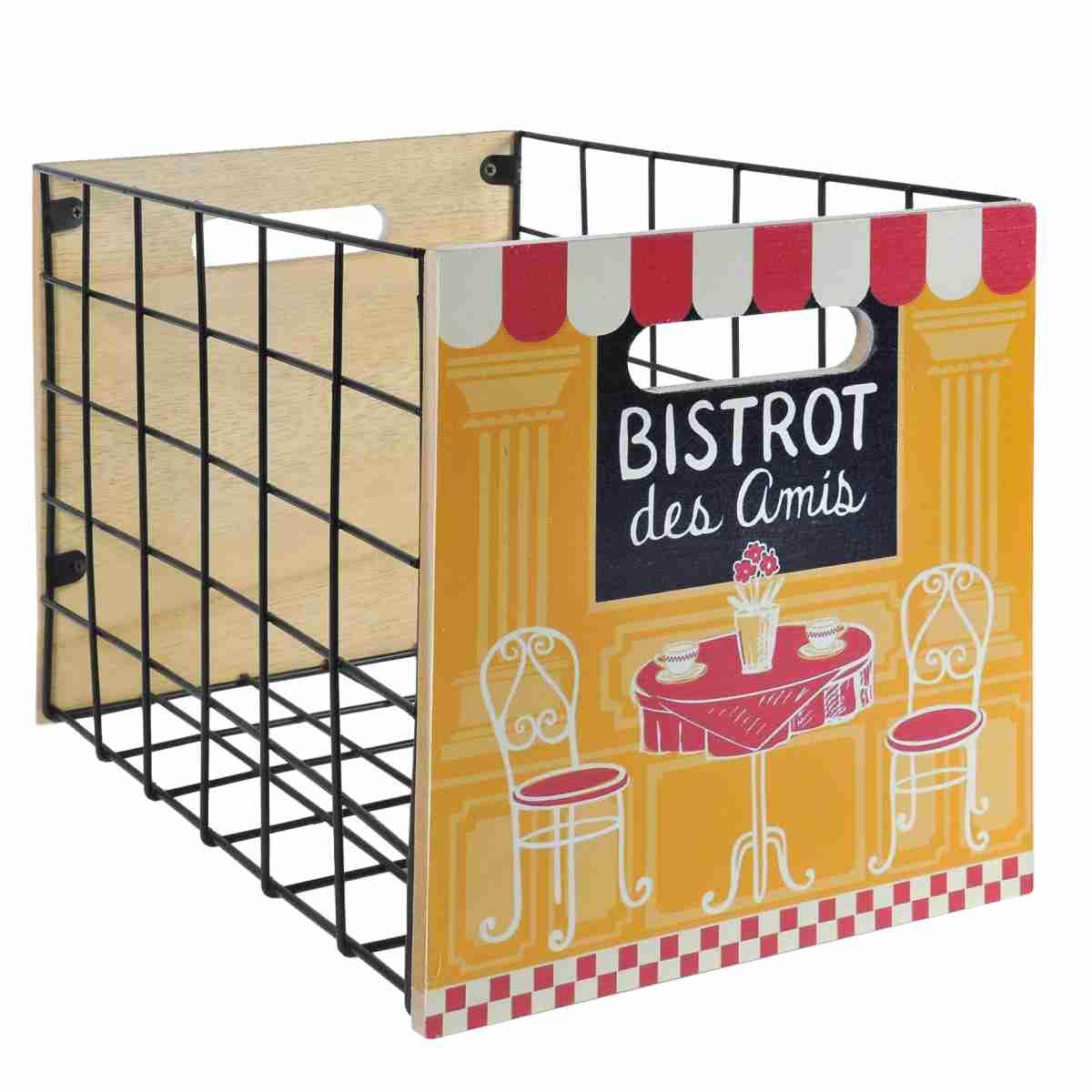 Cassetta Legno Metallo Bistrot cm.20x29,5x31 | Vacchetti