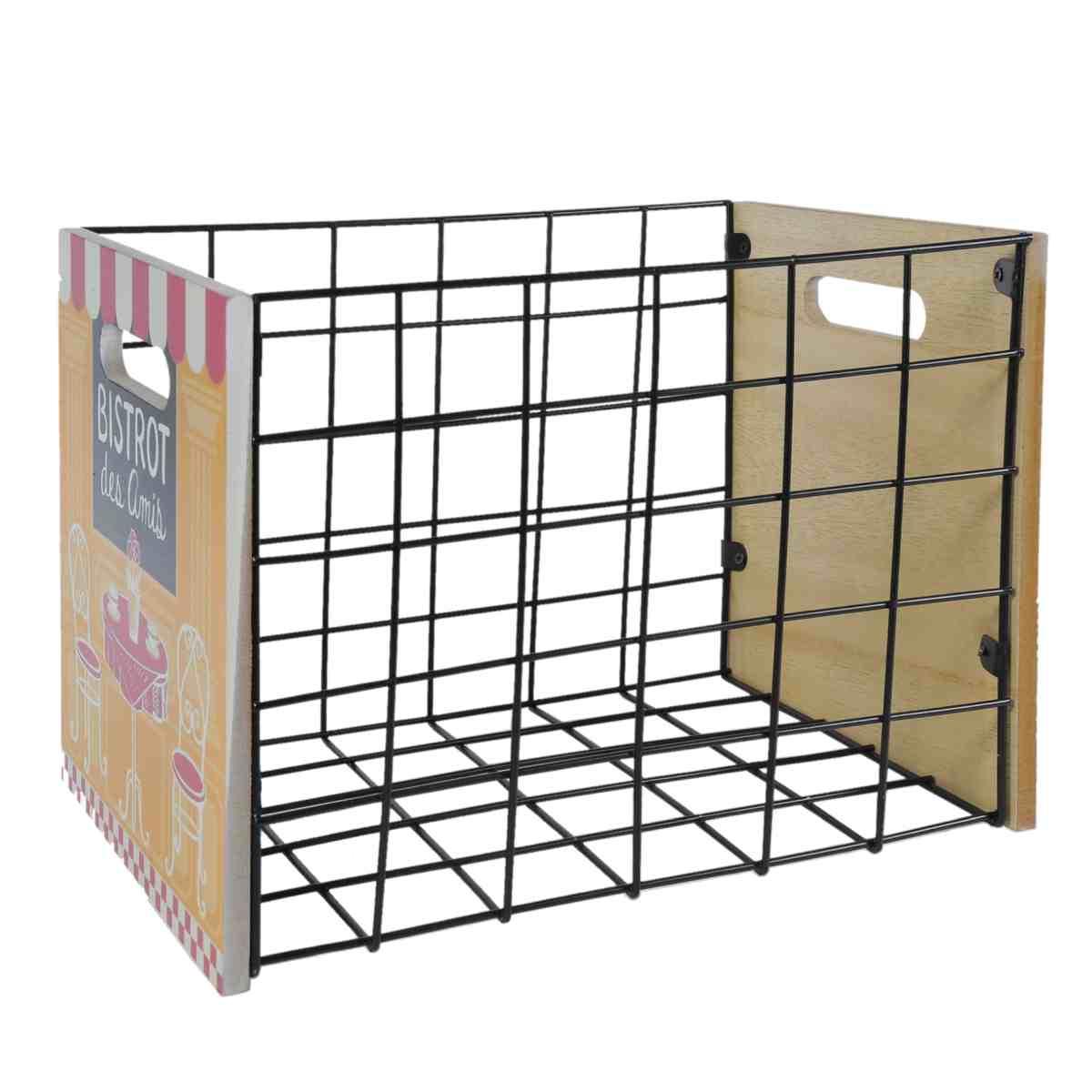 Cassetta Legno Metallo Bistrot cm.20x29,5x31 | Vacchetti