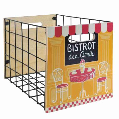 Cassetta Legno Metallo Bistrot cm.20x29,5x31 | Vacchetti