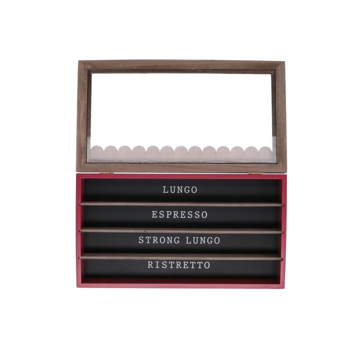 Scatola Porta Cialde Legno Bistrot 4 Posti cm.35 | Vacchetti