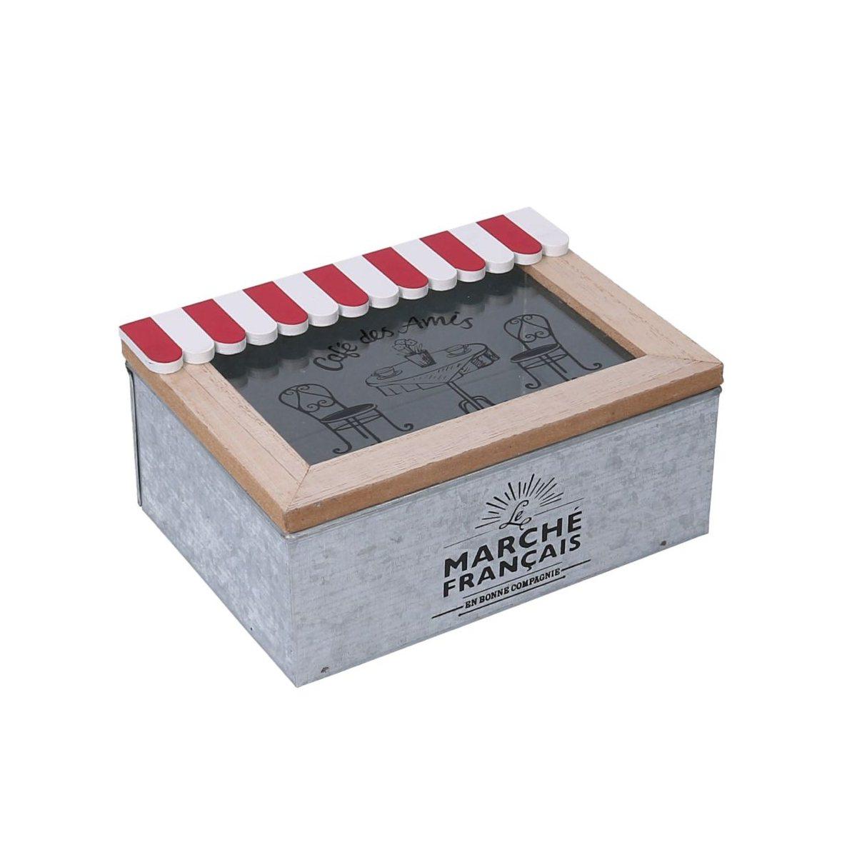 Scatola Portaoggetti Legno Metallo Bistrot 19 | Vacchetti