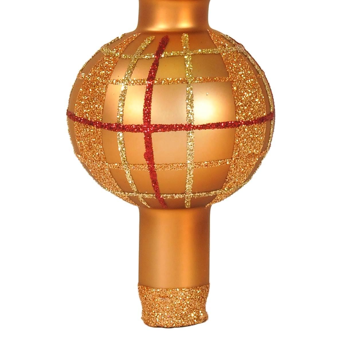 Puntale Albero Natale Vetro Collection cm.30 Quadri |Inge's Glass