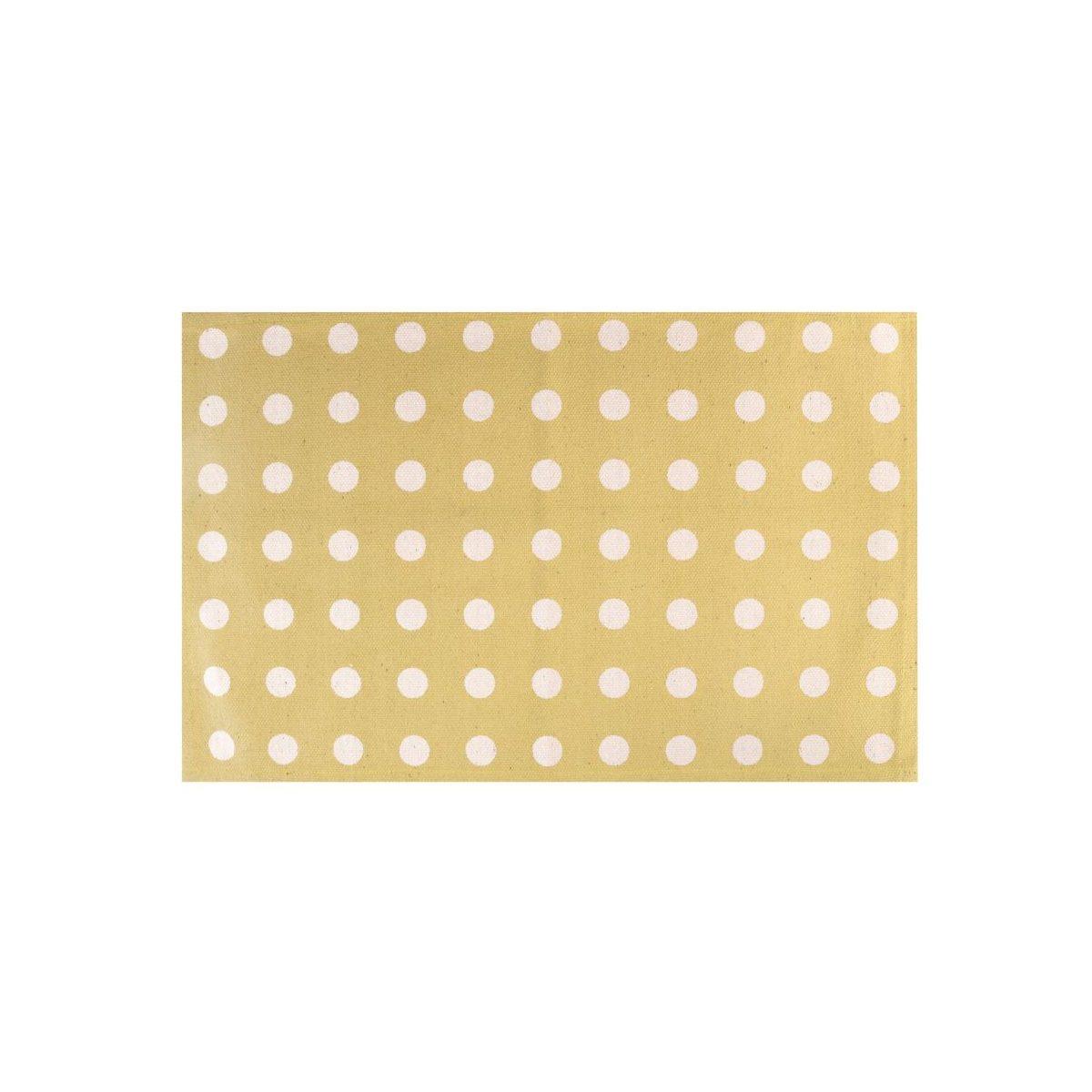 Tappeto cm.50x80 Giallo Lime a Pois | Vacchetti
