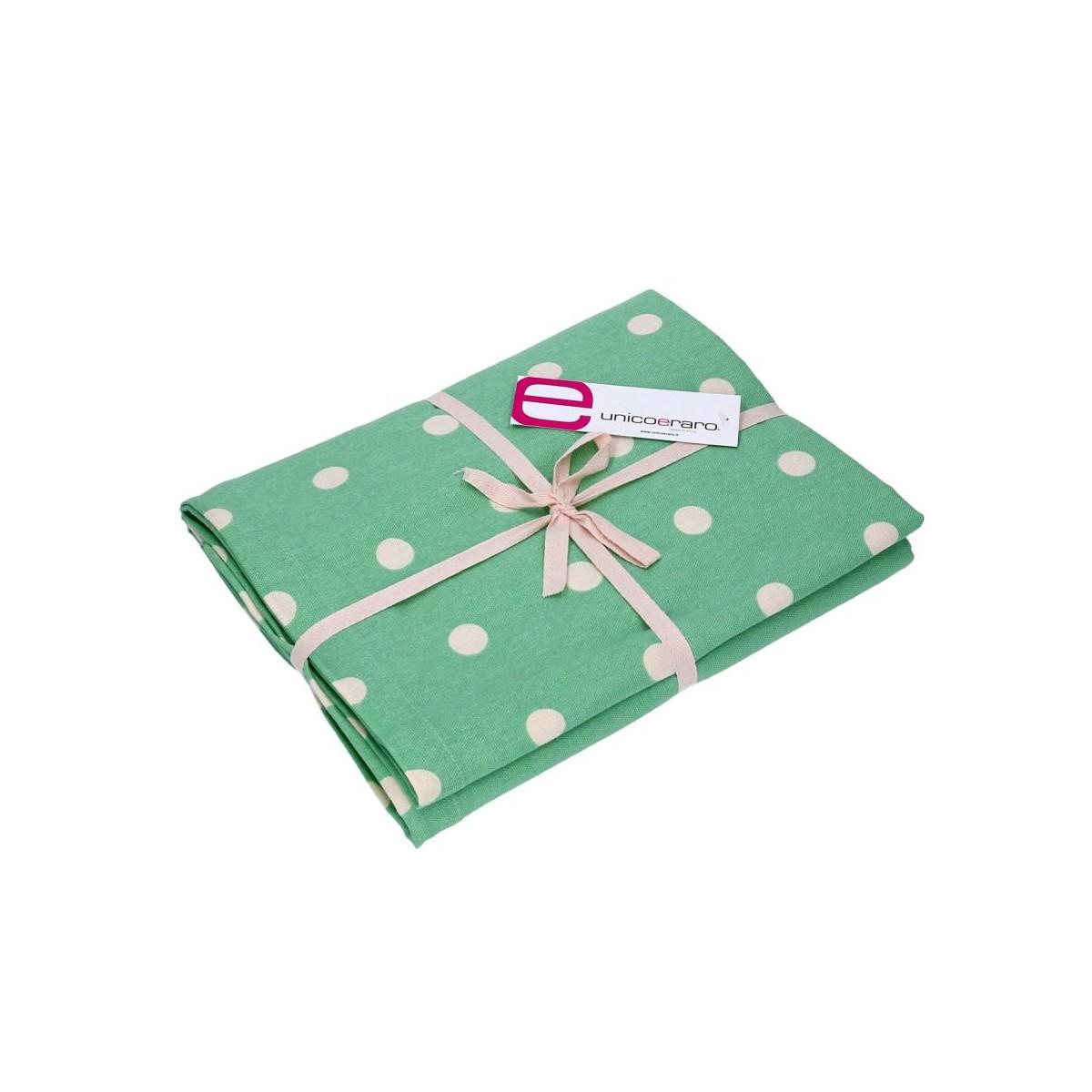 Tovaglia cm.140x240 Pop Pois Verde Acqua Rettangolare | Vacchetti
