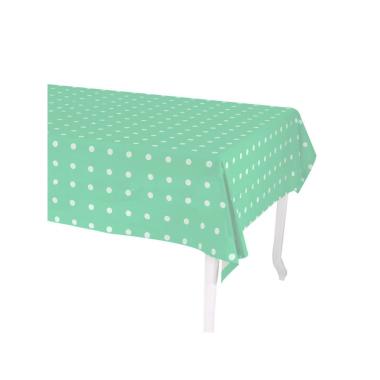 Tovaglia cm.140x240 Pop Pois Verde Acqua Rettangolare | Vacchetti