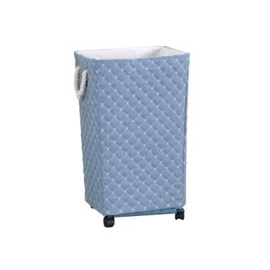 Cestone Azzurro Rettangolare con Rotelle cm.40x30h70 | Vacchetti